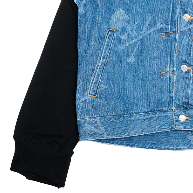 HOODED MONOGRAM DENIM JACKET
