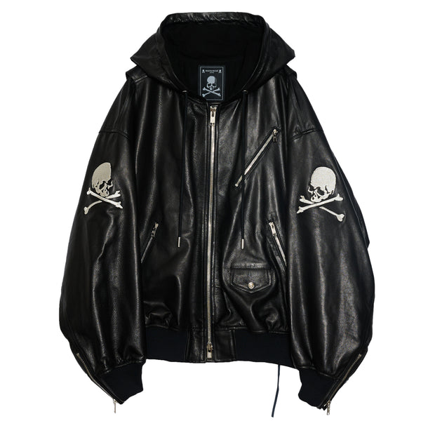 HOODED LEATHER MA1