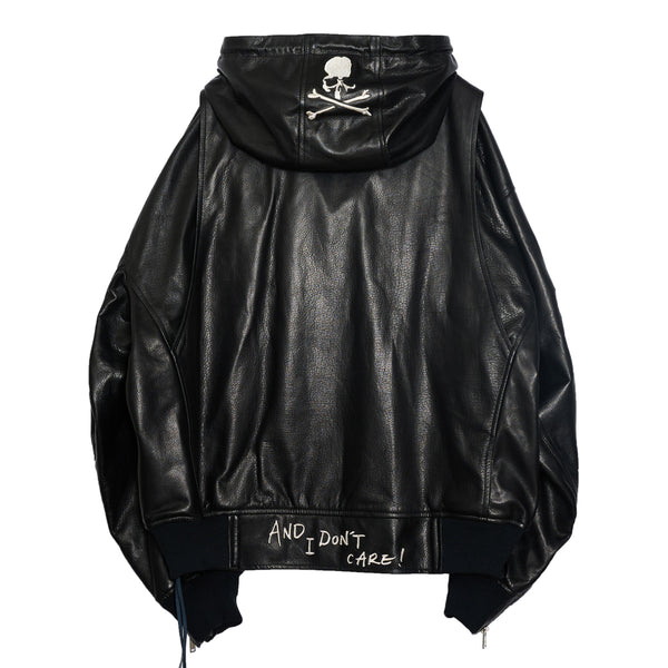 HOODED LEATHER MA1
