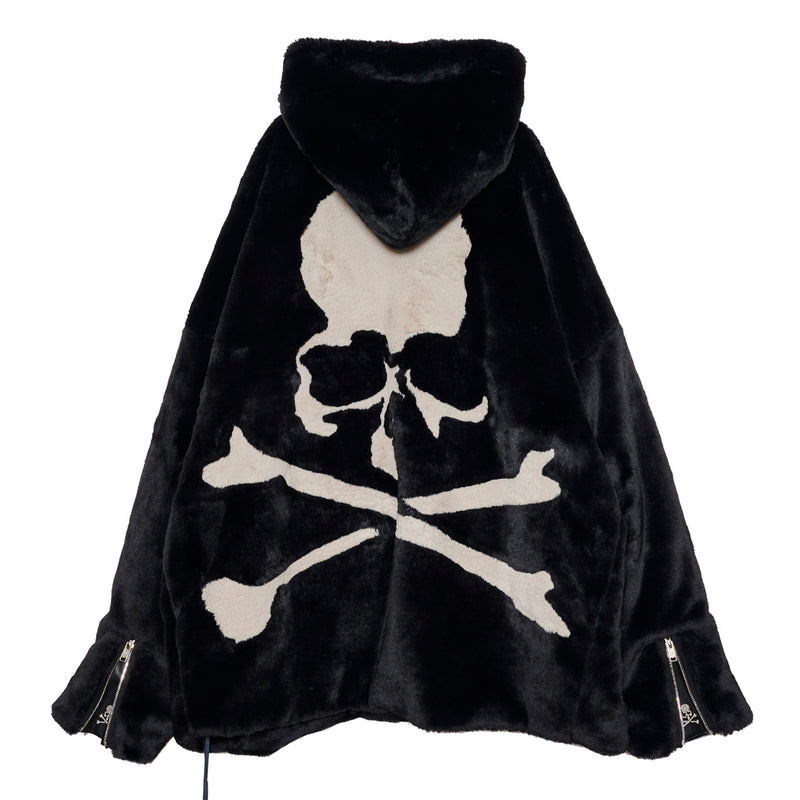 HOODED FAUX FUR JACKET