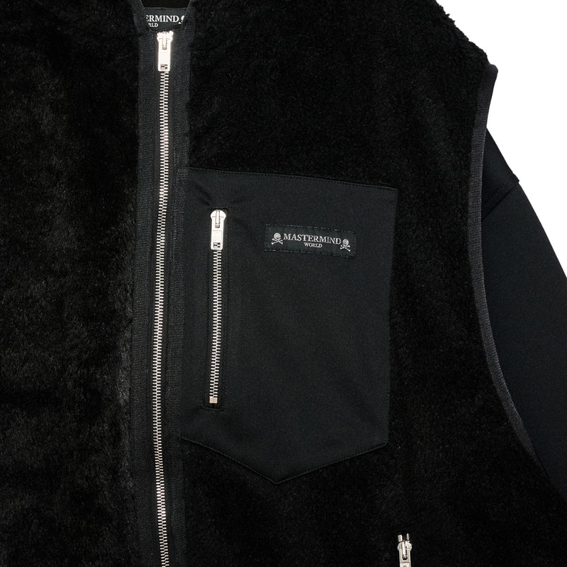 LAYERED HOODED SHERPA JACKET<br>[BOXY FIT]