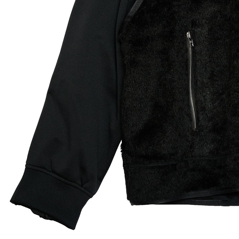 LAYERED HOODED SHERPA JACKET<br>[BOXY FIT]