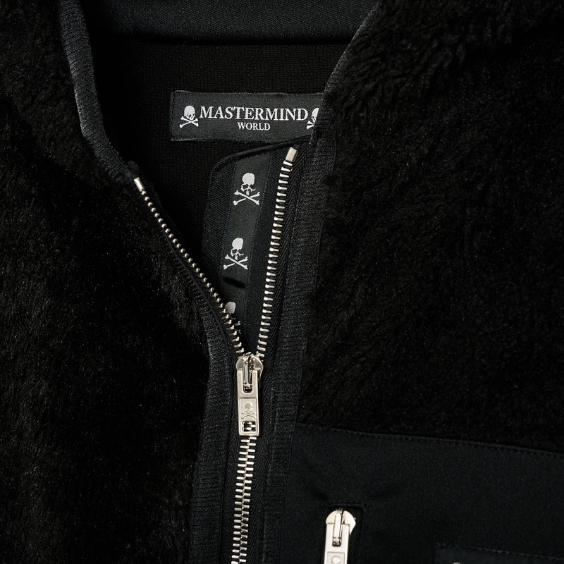 LAYERED HOODED SHERPA JACKET<br>[BOXY FIT]