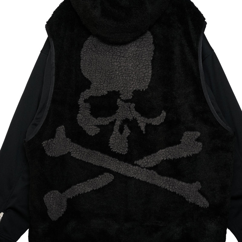 LAYERED HOODED SHERPA JACKET<br>[BOXY FIT]