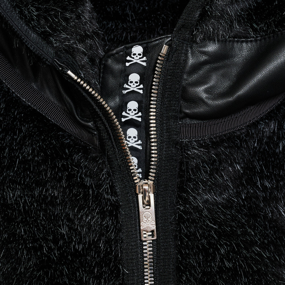 HOODED RABBIT FUR JACKET – mastermind pvstore