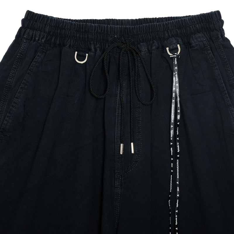 DISTRESSED WIDE EASY DENIM PANTS