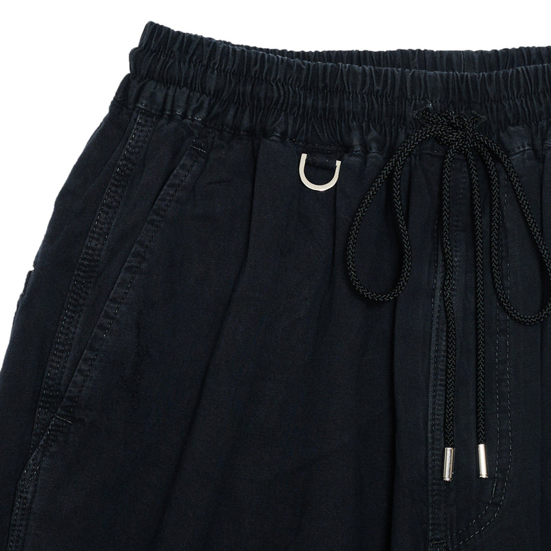 DISTRESSED WIDE EASY DENIM PANTS