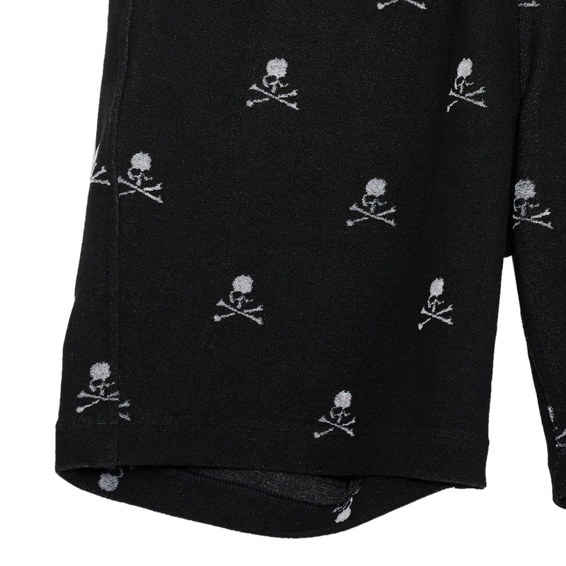 SKULL MONOGRAM PILE SHORTS