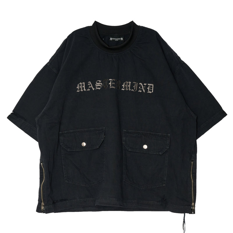 DISTRESSED SS PULLOVER DENIM SHIRT