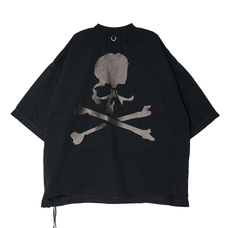 DISTRESSED SS PULLOVER DENIM SHIRT