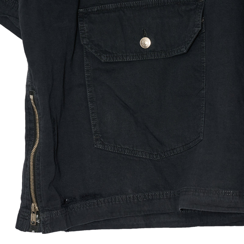 DISTRESSED SS PULLOVER DENIM SHIRT