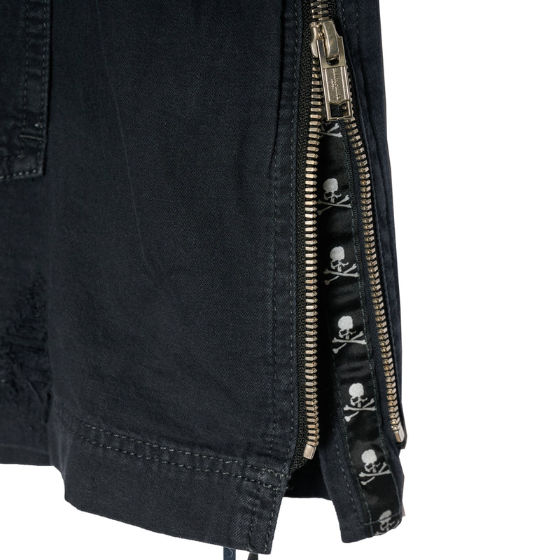 DISTRESSED SS PULLOVER DENIM SHIRT