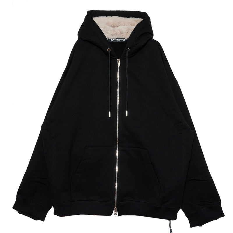 SHERPA LINED ZIP UP HOODIE<br>(BOXY)
