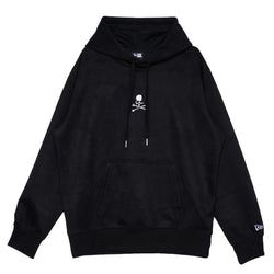 SUEDE HOODIE MMJ LOGO BLK WHT