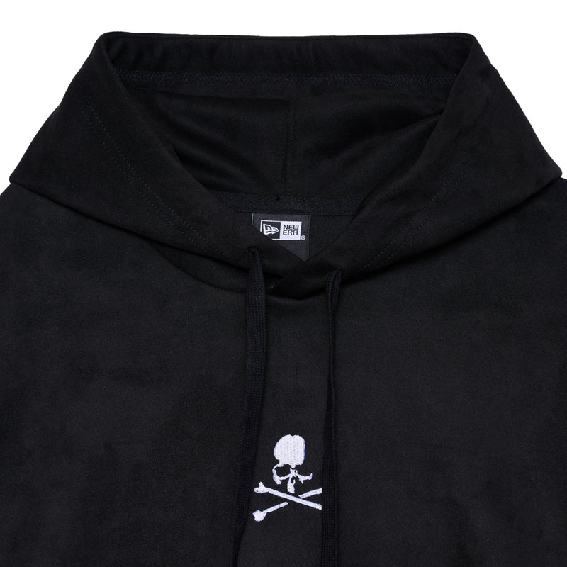 SUEDE HOODIE MMJ LOGO BLK WHT