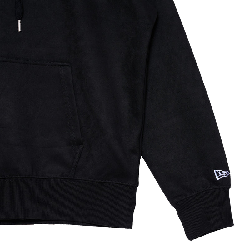 SUEDE HOODIE MMJ LOGO BLK WHT