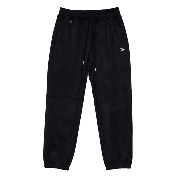 SUEDE PANTS MMJ LOGO BLK WHT