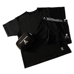 T-SHIRT&TRUNKS SET<br>BLACK/SILVER