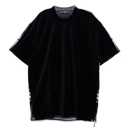 SWICHED BORDER VELOUR TEE