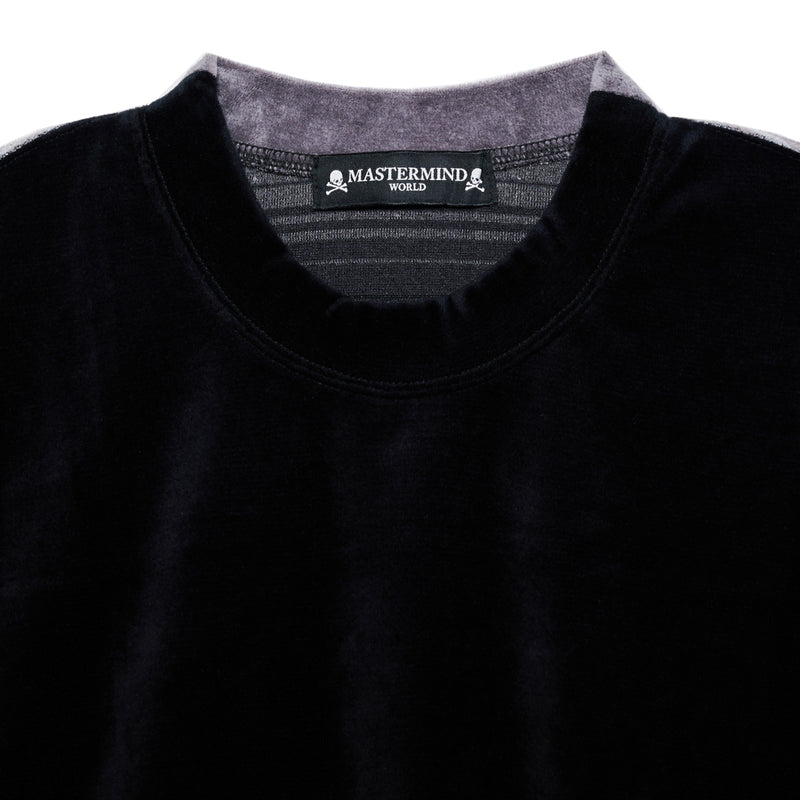 SWICHED BORDER VELOUR TEE