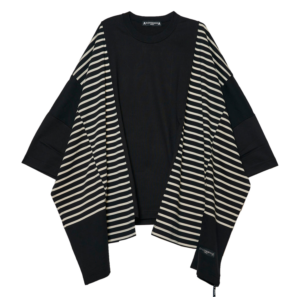 PATCHWORK PONCHO, (BLACK MIX)